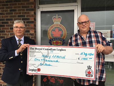 Donation to Yorkton Navy League